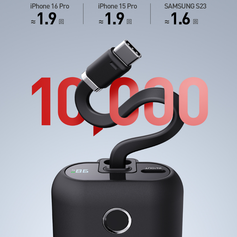 아이워크 기내반입보조배터리 초고속미니 휴대용 양방향충전 선물용 10000mAh, 화이트 - 상세 이미지 5