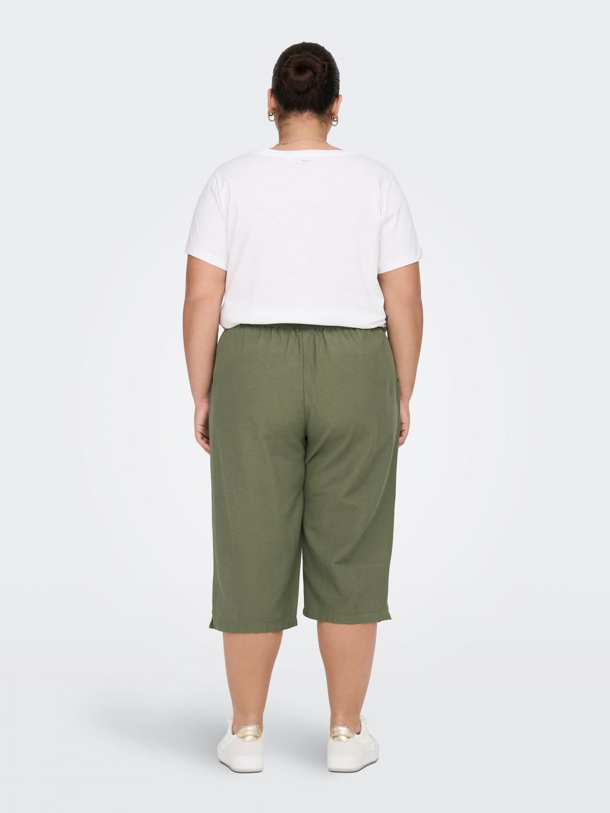 온리 테크니컬 와이드핏 밴딩 하프 팬츠 15293683_4263 GREEN / KALAMATA - 상세 이미지 2