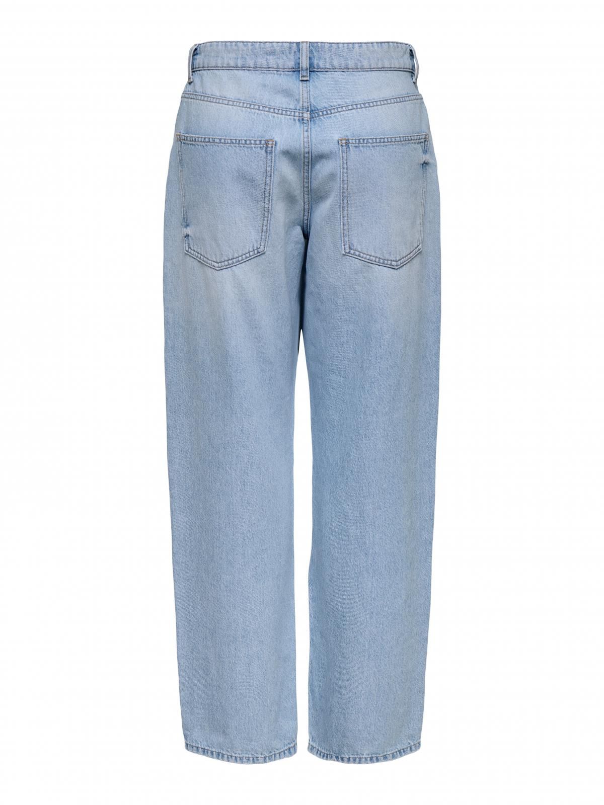 온리 데님 미드웨이스트 배기핏 청바지 15355034_2116 BLUE / LIGHT BLUE DENIM - 상세 이미지 4