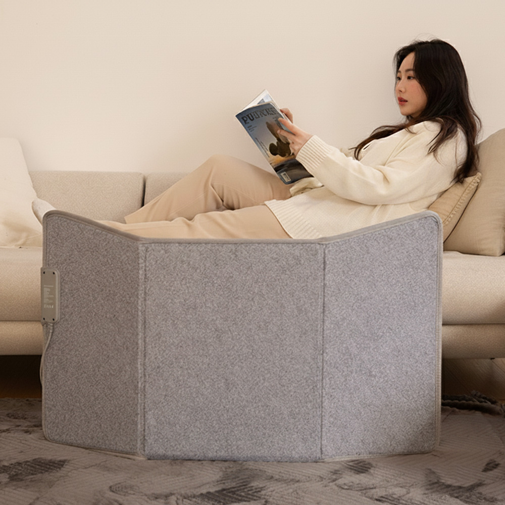 디큐브 사무실 발난로 파티션히터 히팅패드 다리워머 온열기 책상밑