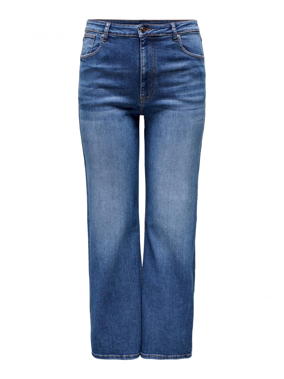 온리 빅사이즈 하이웨이스트 와이드핏 청바지 15313904_2115 BLUE / MEDIUM BLUE DENIM - 상세 이미지 3