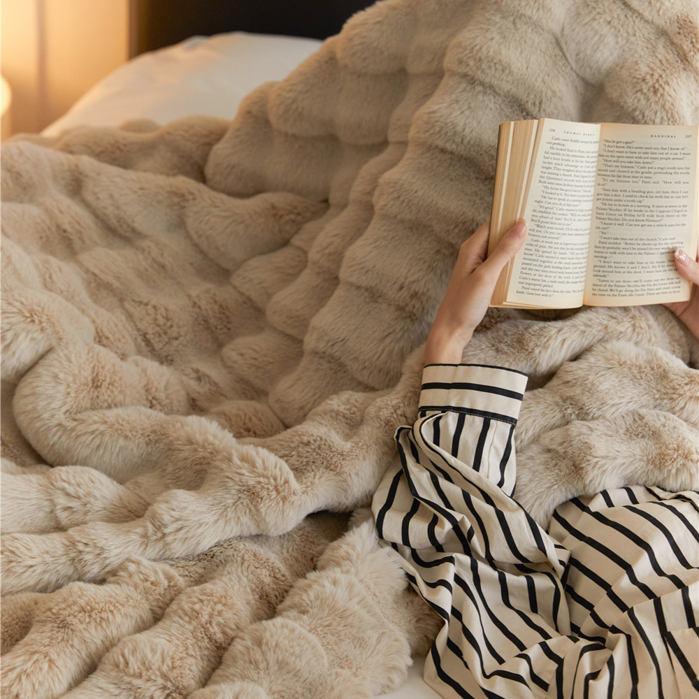 몽루아 이중보온 두꺼운 담요 겨울 소파 이불 블랭킷 극세사 담요 중형