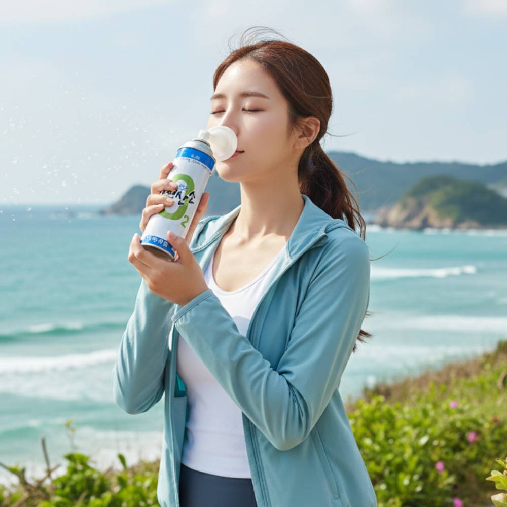가정용 산소호흡기 휴대용 산소캔 산소통 산소마스크 648ml - 상세 이미지 2