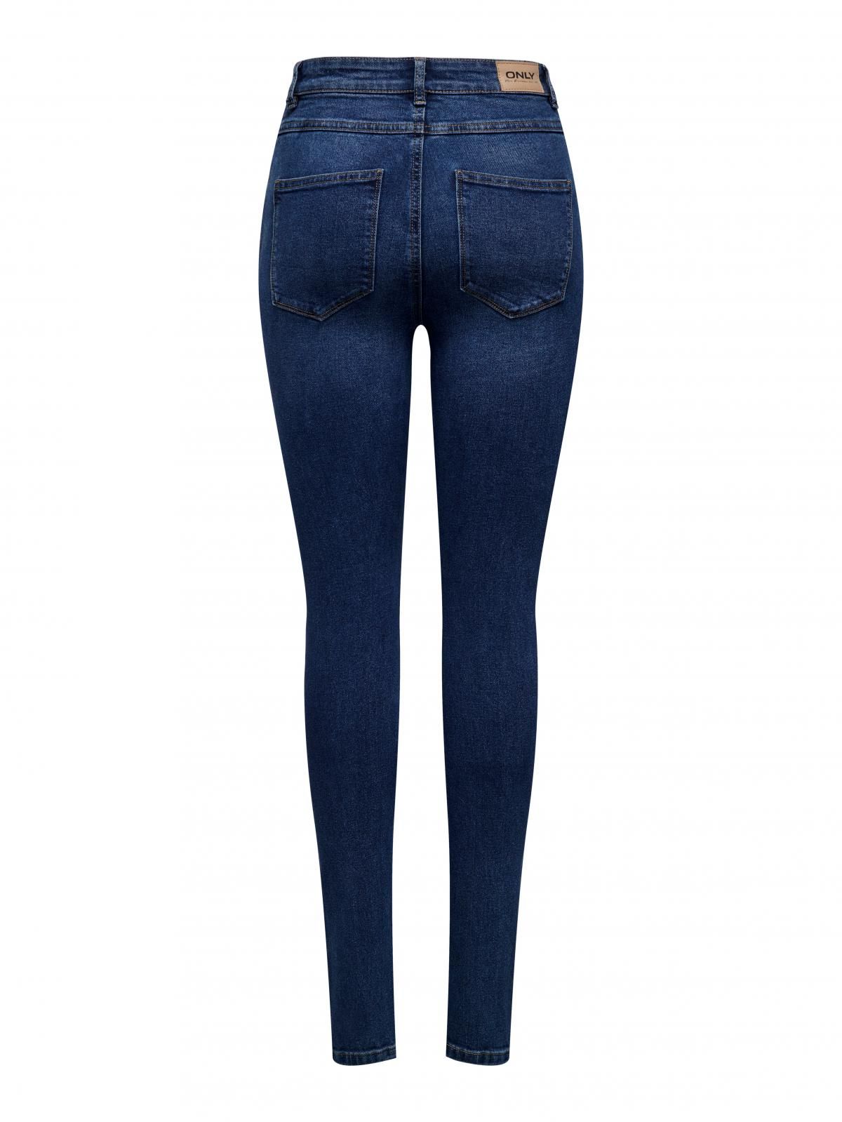 온리 하이웨이스트 데님 스키니핏 청바지 15309884_7024 BLUE / DARK MEDIUM BLUE DENIM - 상세 이미지 4