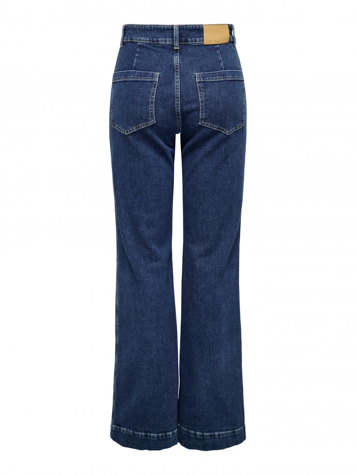 온리 하이웨이스트 와이드핏 데님 진 15326180_2114 BLUE / DARK BLUE DENIM - 상세 이미지 4