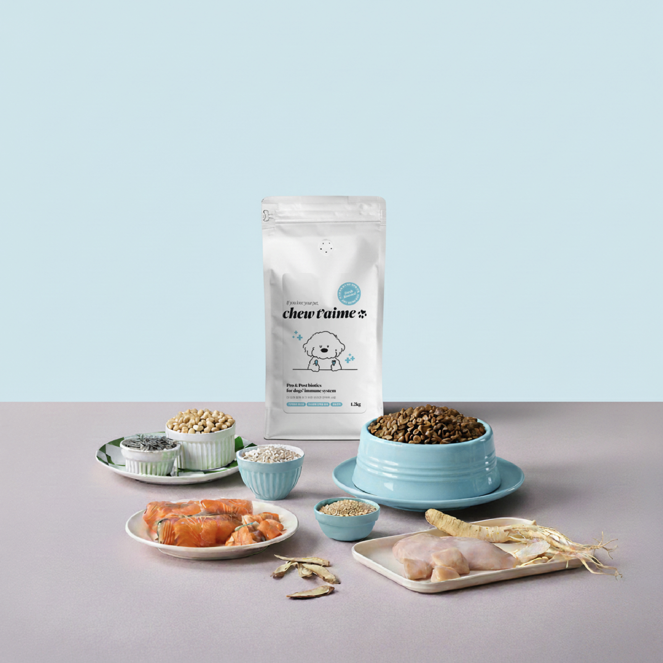 츄뗌므 독 이뮨케어 프로 포스트 바이오틱스 장건강 피부 면역 기능성 강아지사료 1.2kg - 상세 이미지 5