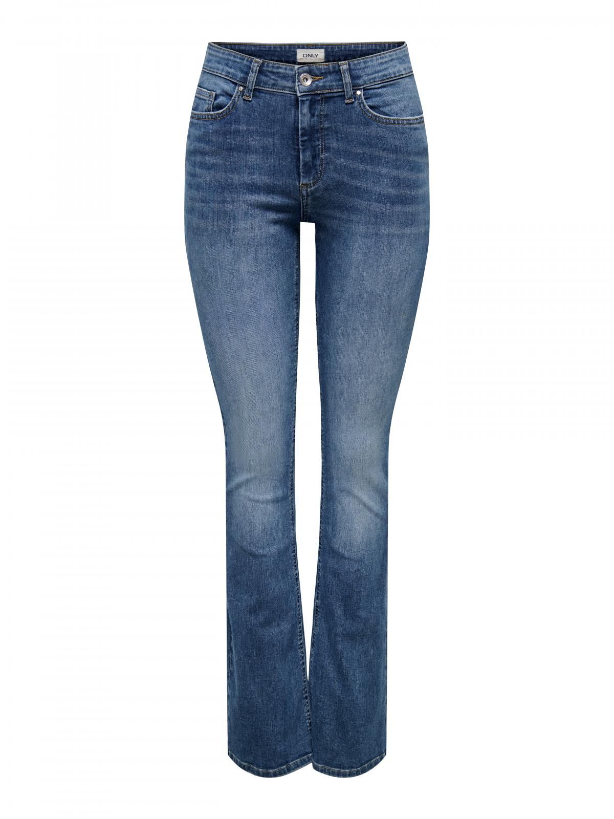 온리 데님 미드웨이스트 플레어핏 진 15313389_2115 BLUE / MEDIUM BLUE DENIM - 상세 이미지 3