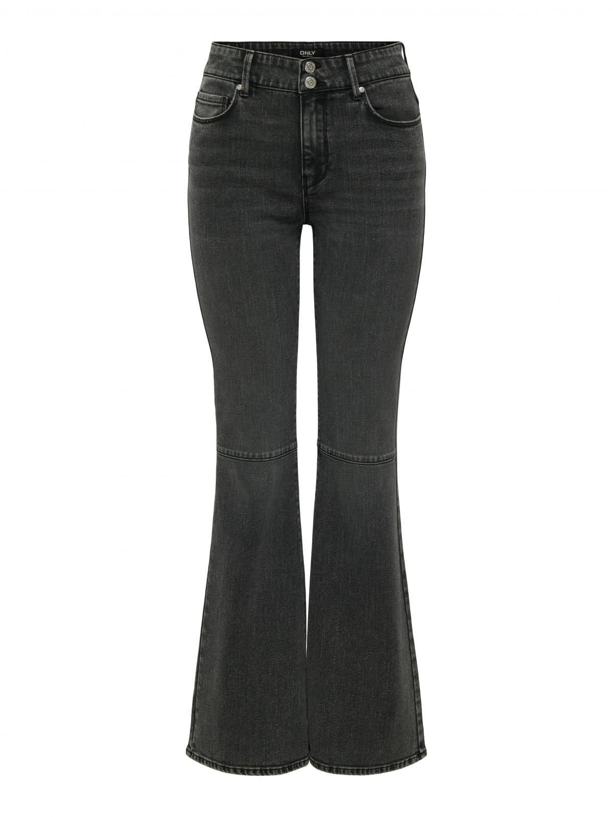 온리 블랙 데님 하이웨이스트 플레어핏 진 15365665_8183 BLACK / WASHED BLACK - 상품 이미지