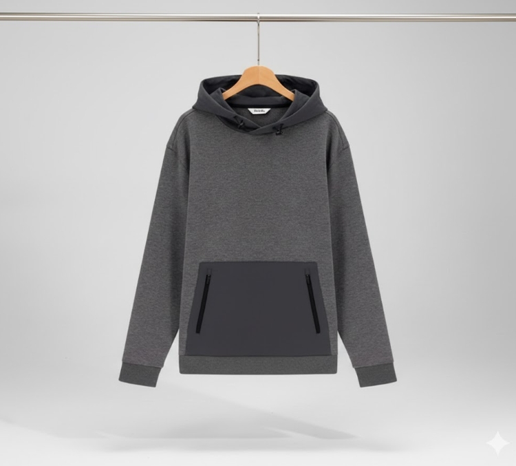 볼빅 남성 겨울 포켓 지퍼용 드롭 숄더핏 골프웨어 캐주얼 후디 티셔츠 - 상세 이미지 3