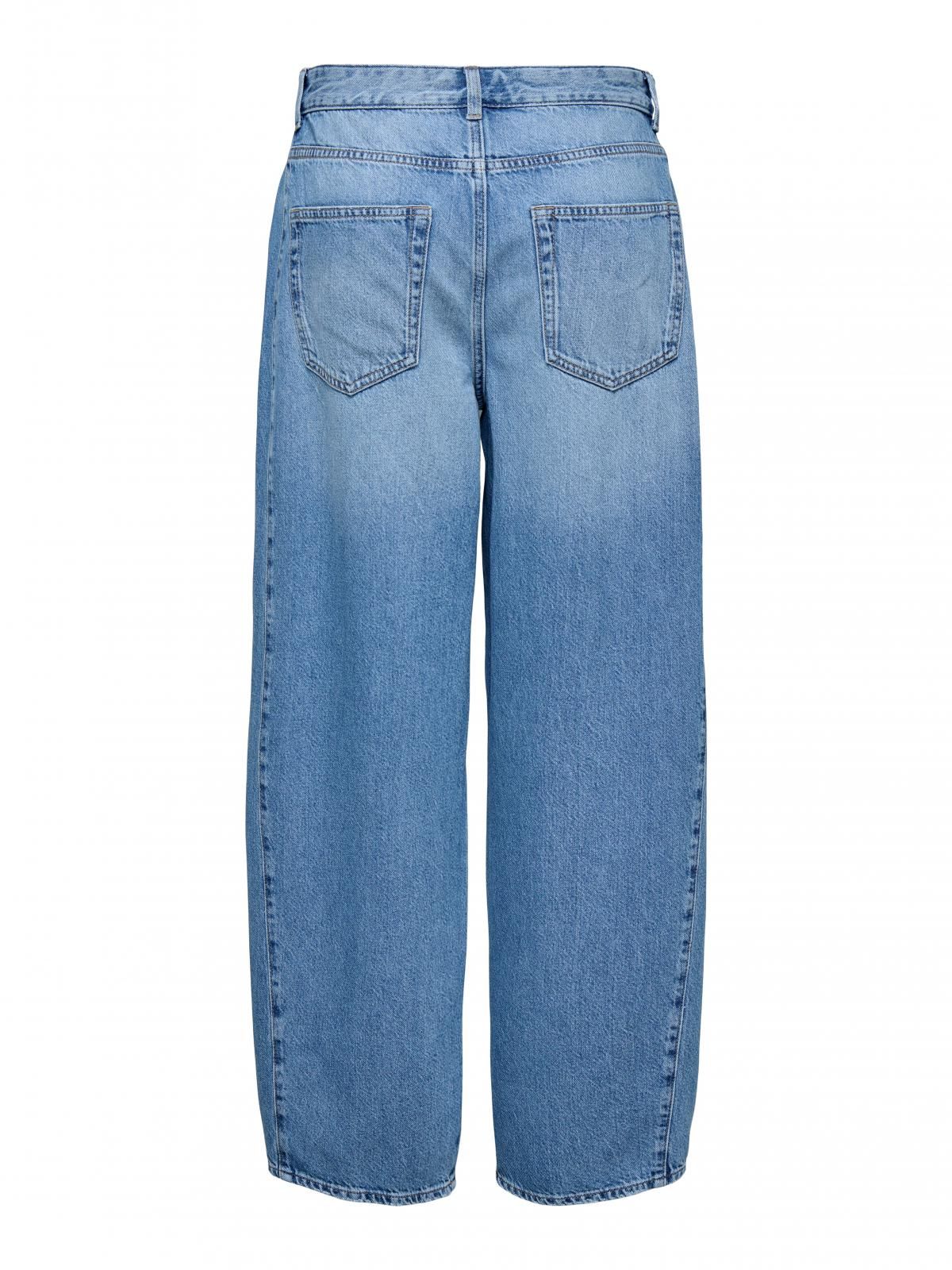 온리 데님 배럴핏 와이드진 미드웨이스트 15357940_2115 BLUE / MEDIUM BLUE DENIM - 상세 이미지 4