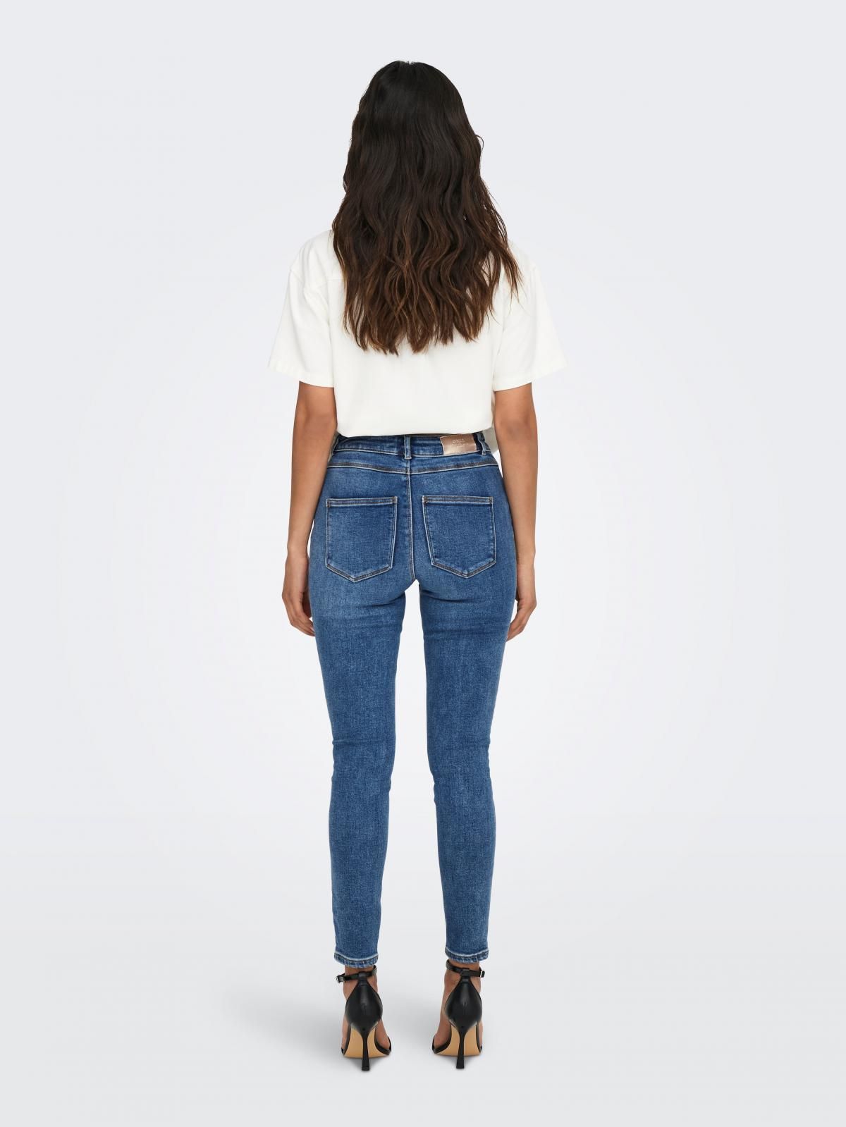 온리 하이웨이스트 데님 스키니핏 청바지 15181934_2115 BLUE / MEDIUM BLUE DENIM - 상세 이미지 2