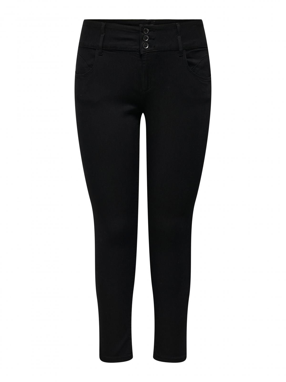 온리 블랙 미드웨이스트 스키니핏 데님 진 15300155_2103 BLACK / BLACK DENIM - 상세 이미지 3