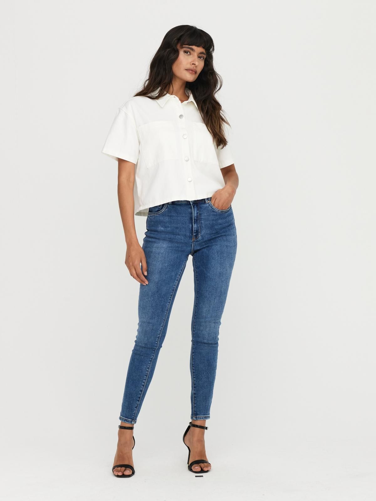 온리 하이웨이스트 데님 스키니핏 청바지 15181934_2115 BLUE / MEDIUM BLUE DENIM - 상세 이미지 5