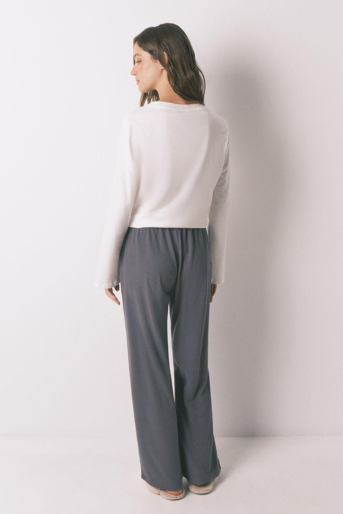 우먼시크릿 테크니컬 소프트 플리스 와이드 팬츠 그레이 3702296 GRIS - 상세 이미지 4