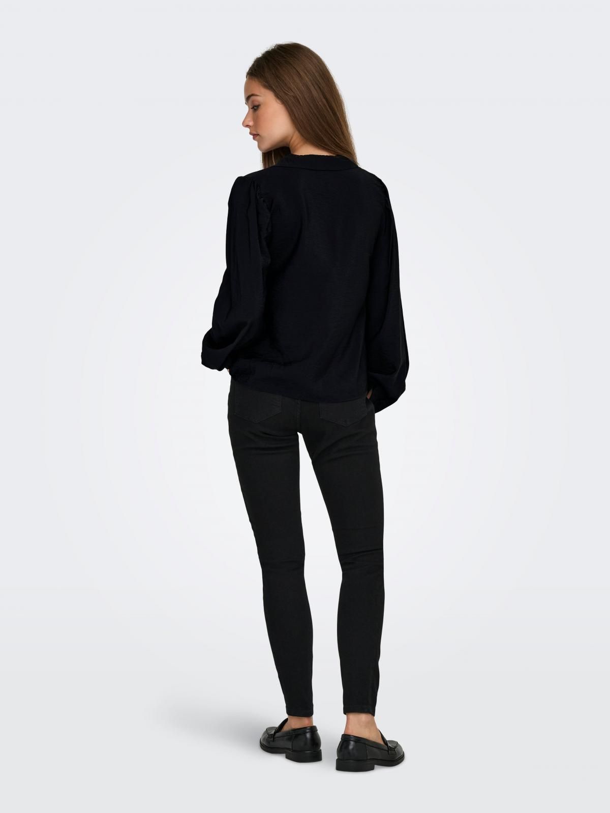 제이디와이 실키 블랙 테크니컬 롱슬리브 셔츠 15359476_2161 BLACK / BLACK - 상세 이미지 3