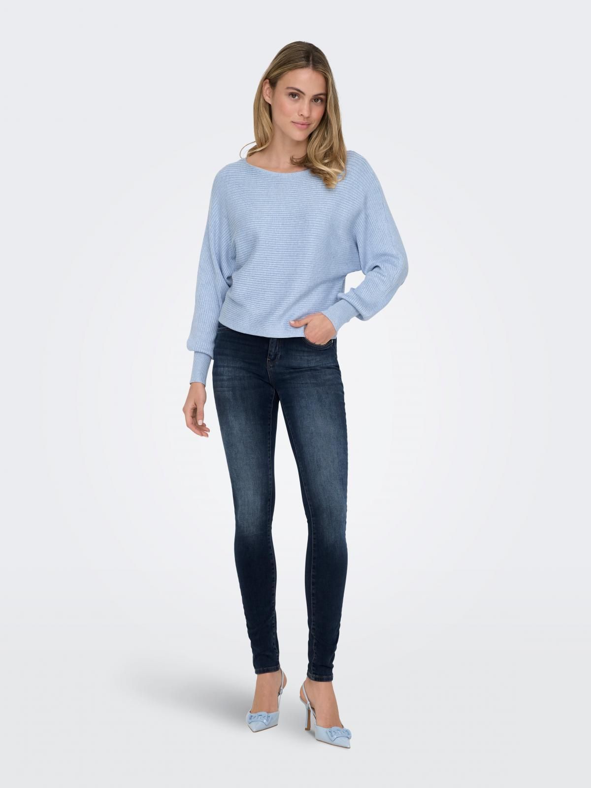 온리 이태리 데님 미드웨이스트 스키니핏 진 15327223_6603 BLACK / BLUE BLACK DENIM - 상세 이미지 5