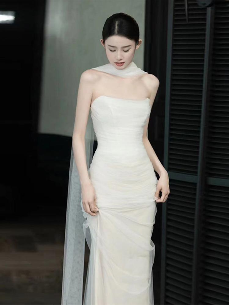 셀프웨딩드레스 스냅드레스 결혼식2부 머메이드 피로연 - 상세 이미지 3