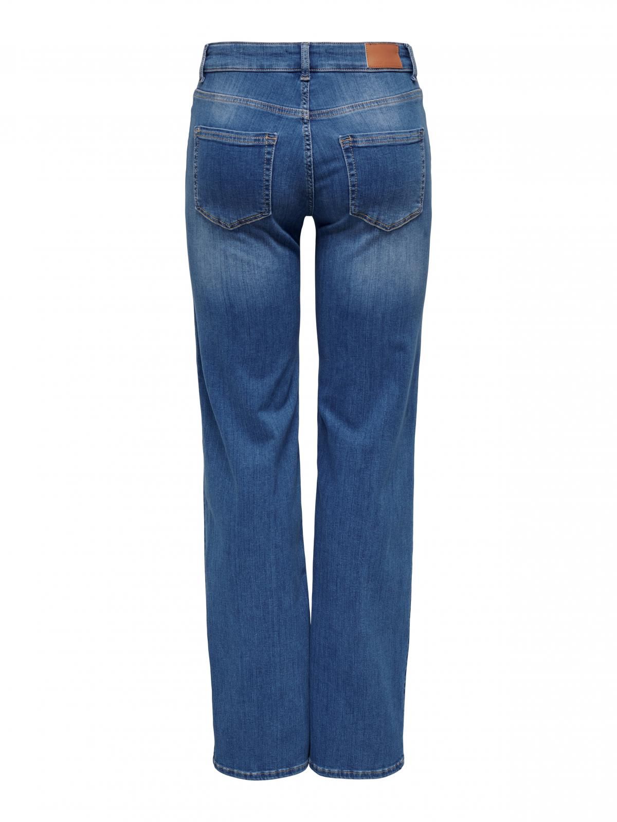 온리 미드웨이스트 스트레이트핏 데님 청바지 15330787_2115 BLUE / MEDIUM BLUE DENIM - 상세 이미지 4