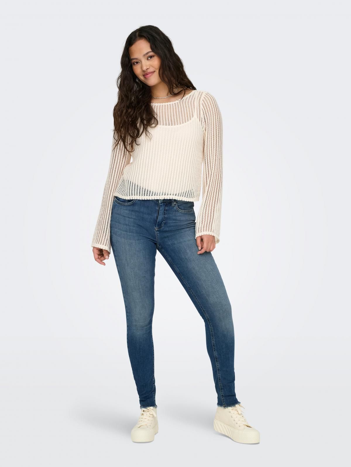 온리 테크니컬 미드웨이스트 스키니핏 진 15322565_7026 BLUE / SPECIAL BLUE GREY DENIM - 상세 이미지 5