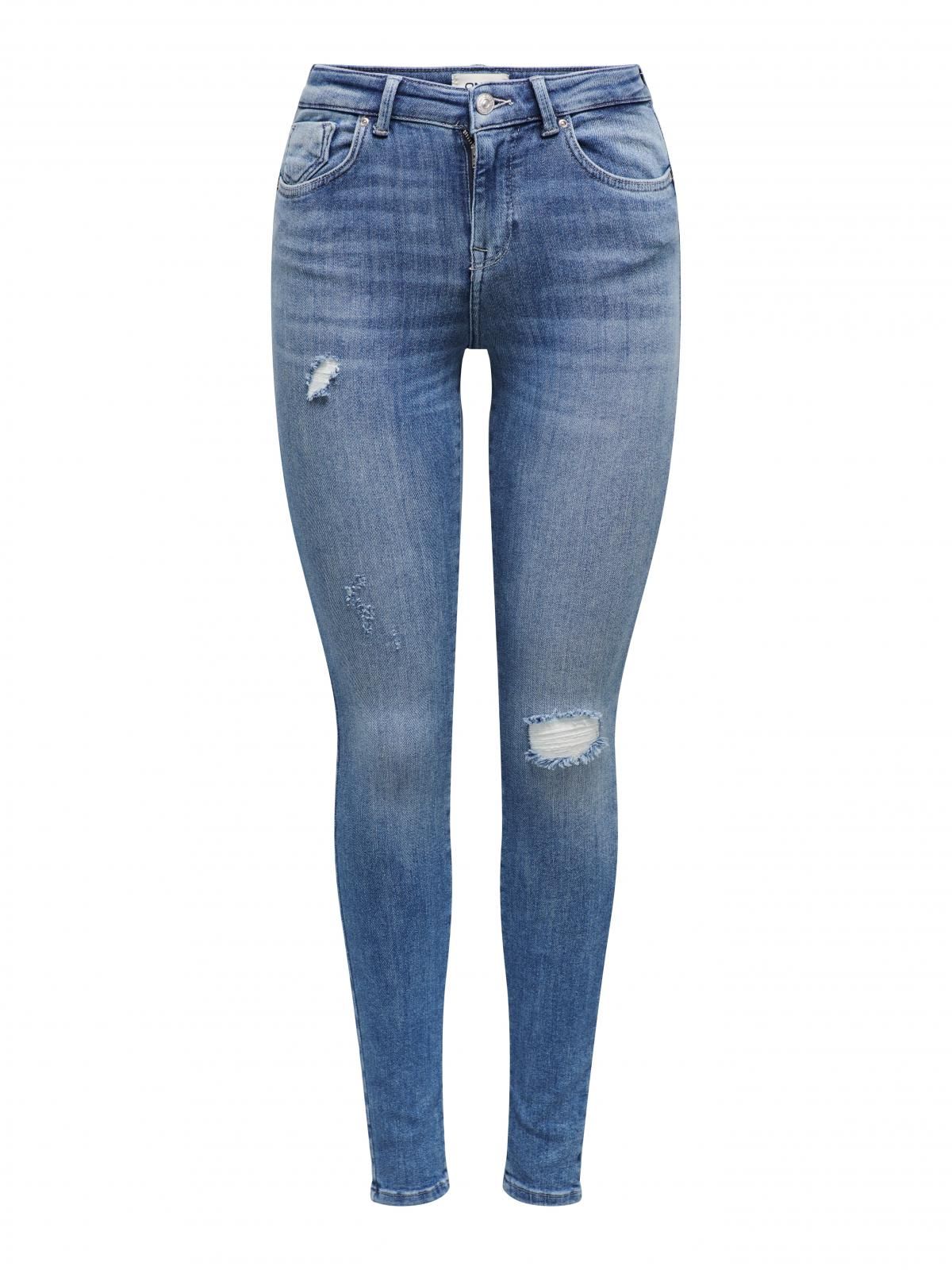 온리 데님 미드웨이스트 스키니핏 진 15230607_2115 BLUE / MEDIUM BLUE DENIM - 상세 이미지 3