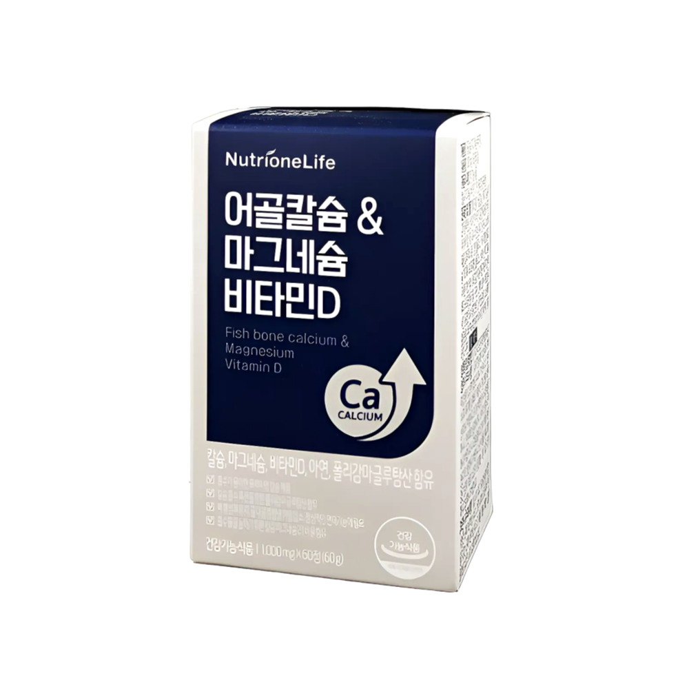 뉴트리원 어골칼슘 칼마디 마그네슘 비타민D 60정X1박스 - 메인 이미지