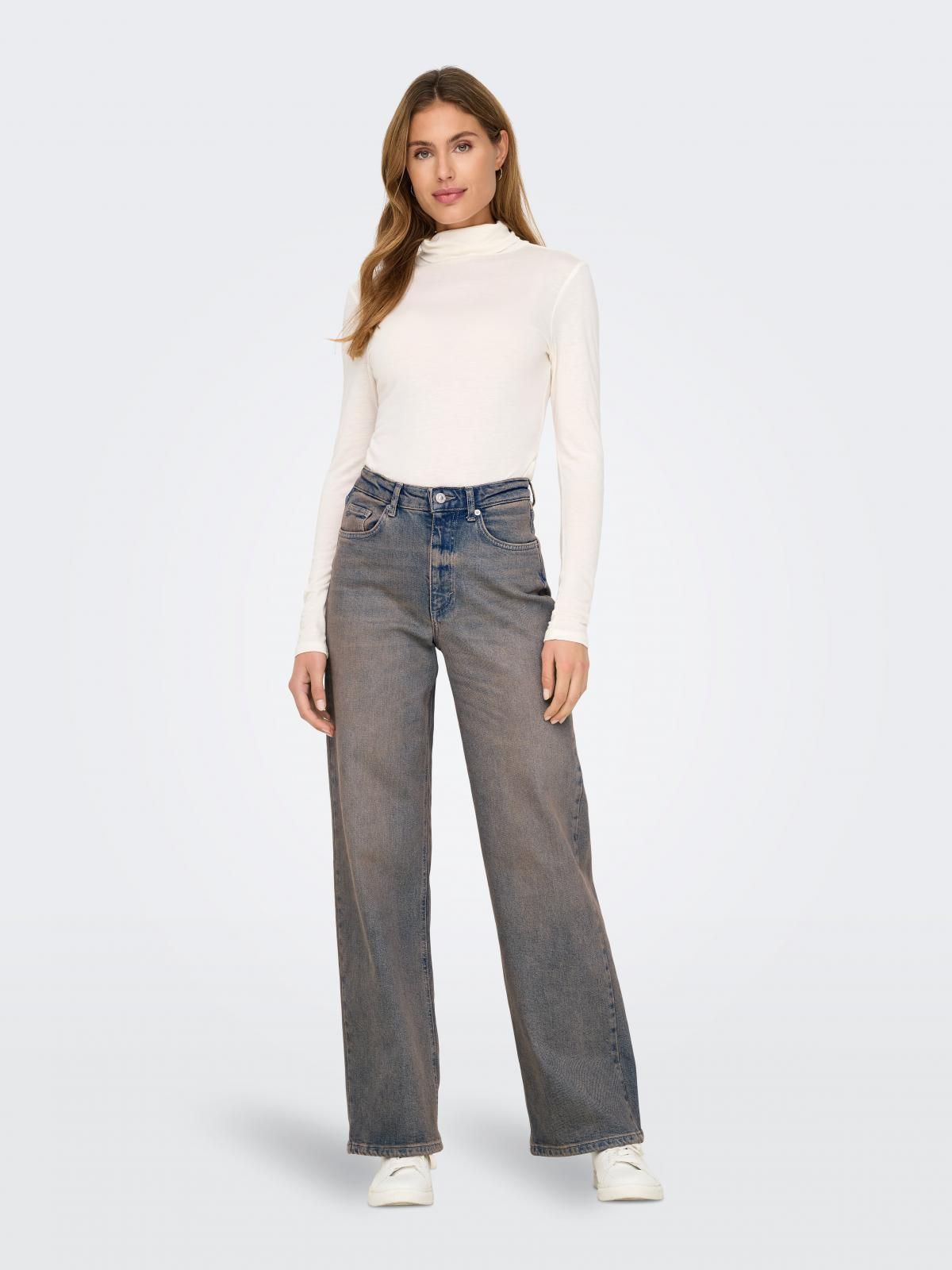 온리 하이웨이스트 진청 와이드 진 15346350_2114_1179575 BLUE / DARK BLUE DENIM - 상세 이미지 5