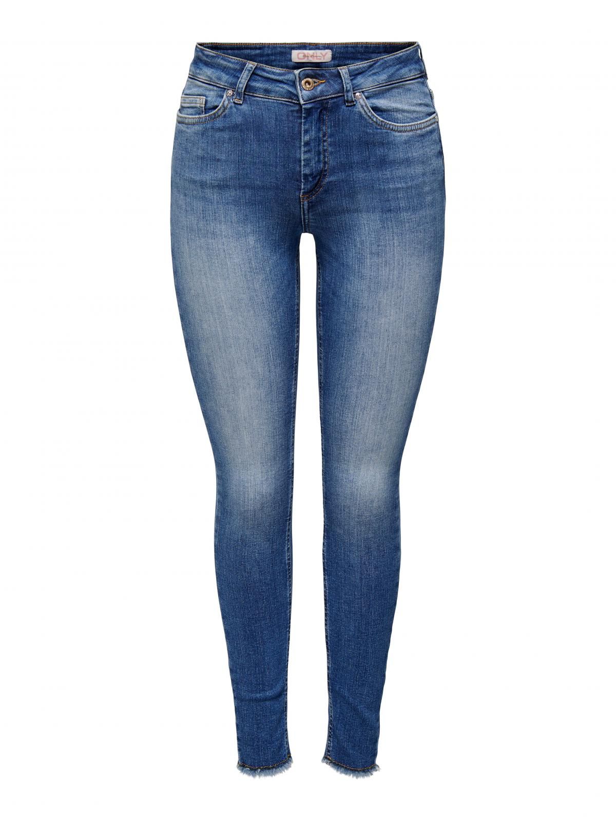온리 슈퍼스트레치 미드웨이스트 스키니핏 진 15293282_2115 BLUE / MEDIUM BLUE DENIM - 상세 이미지 3