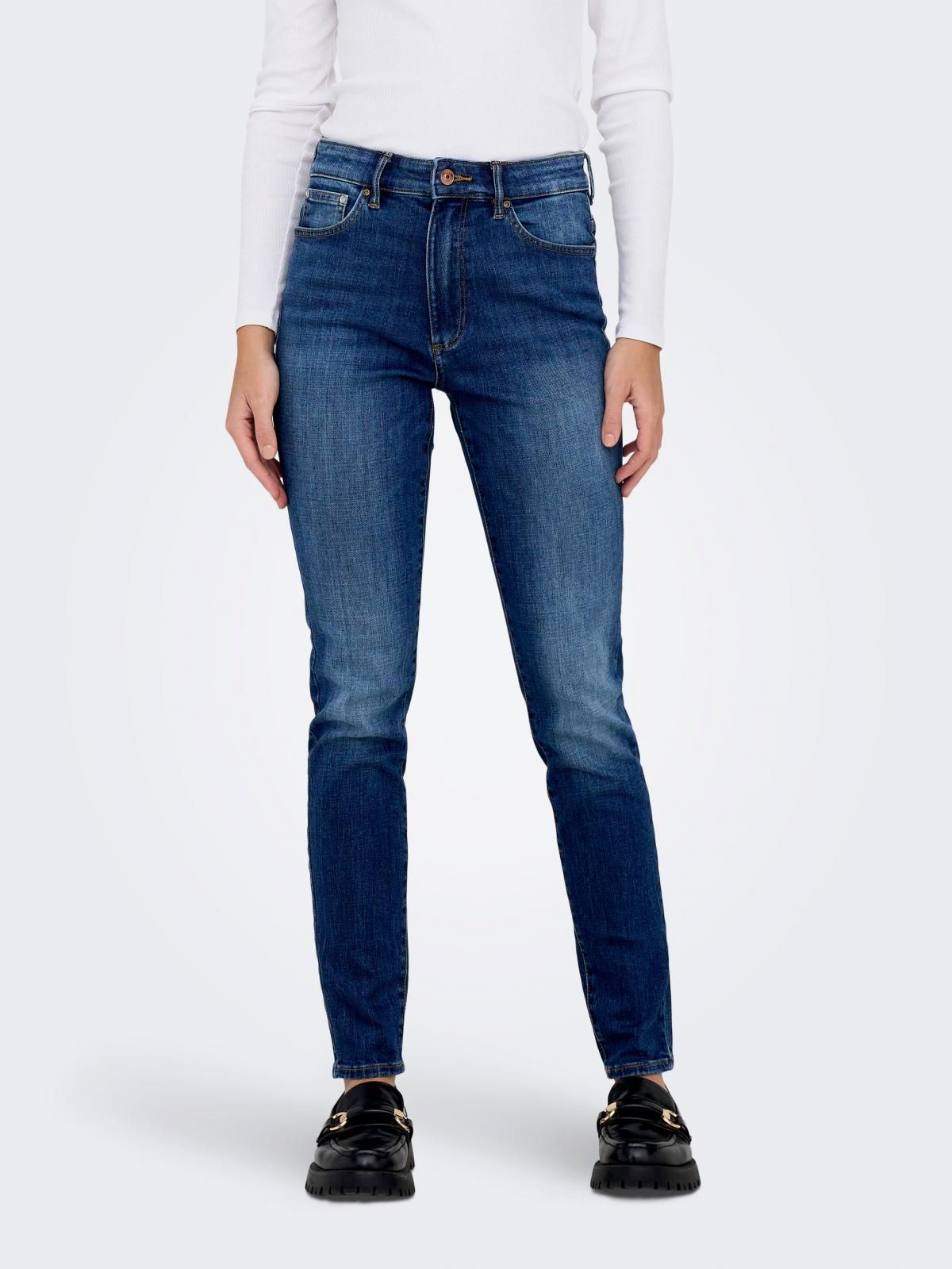온리 하이라이즈 진청 데님 스키니진 15288954_2114 BLUE / DARK BLUE DENIM - 메인 이미지