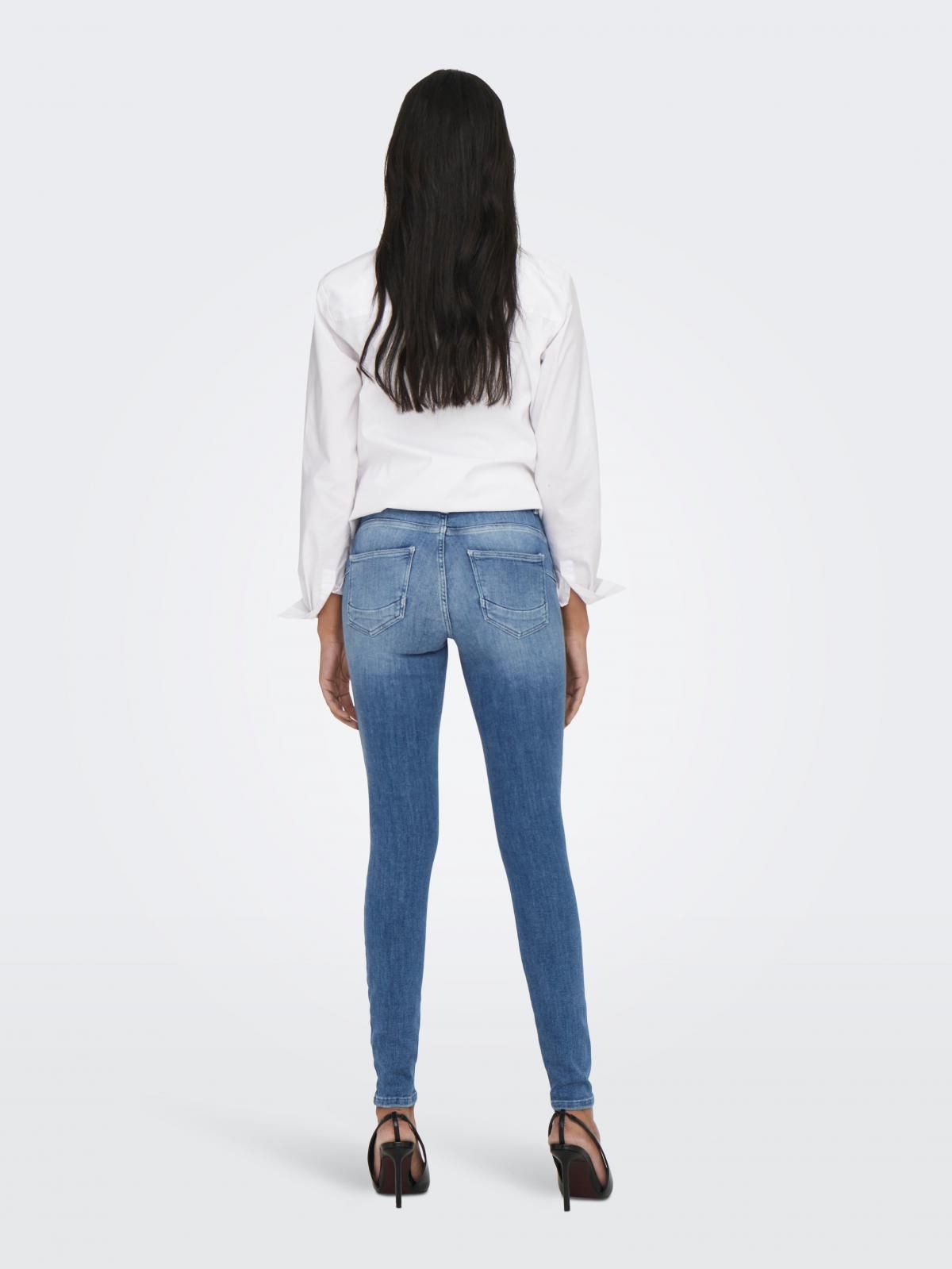 온리 데님 미드웨이스트 스키니핏 진 15230607_2115 BLUE / MEDIUM BLUE DENIM - 상세 이미지 2