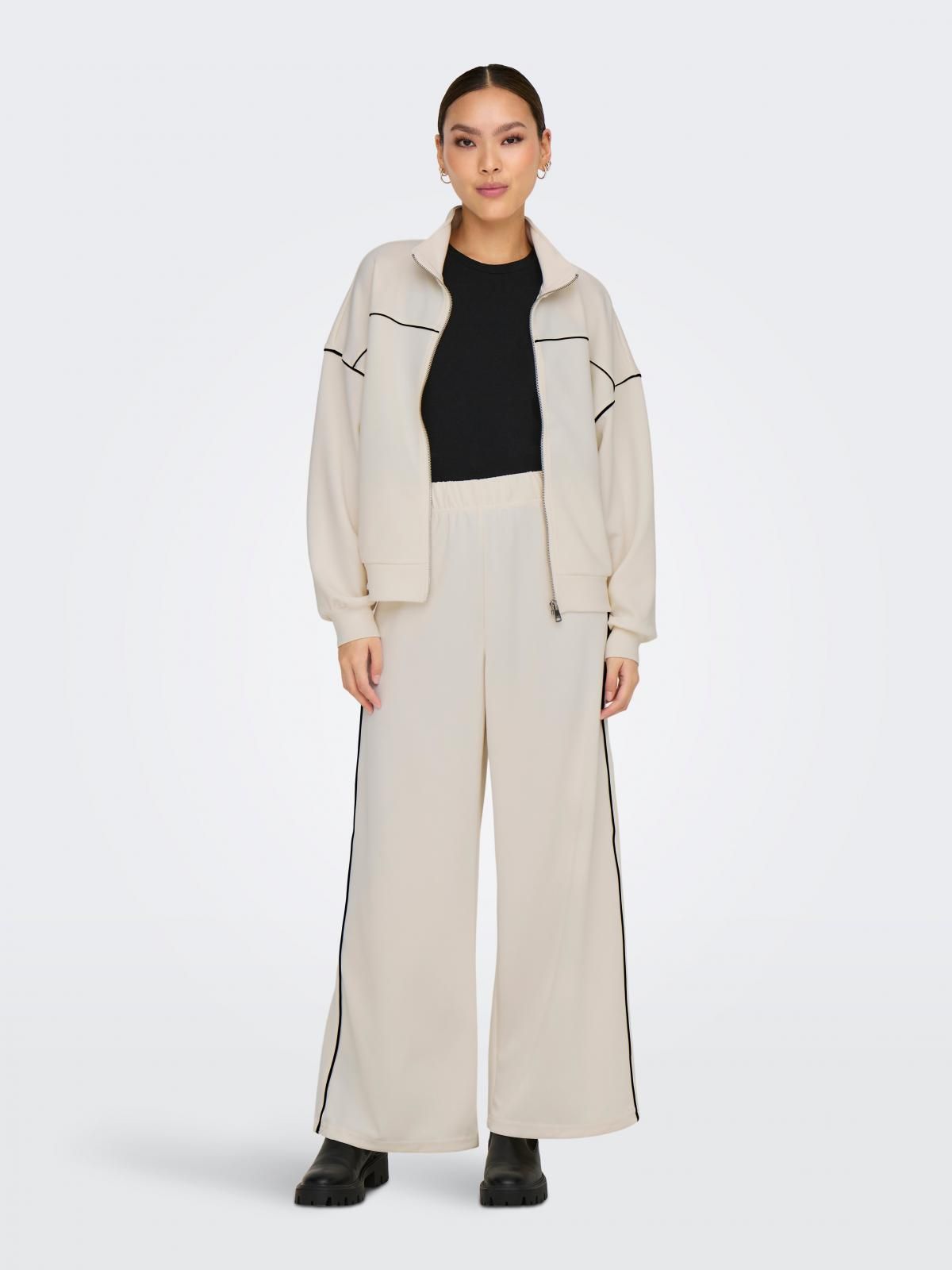 온리 트렌디 와이드핏 밴딩 슬릿 팬츠 15335401_13 GREY / BIRCH - 상세 이미지 5