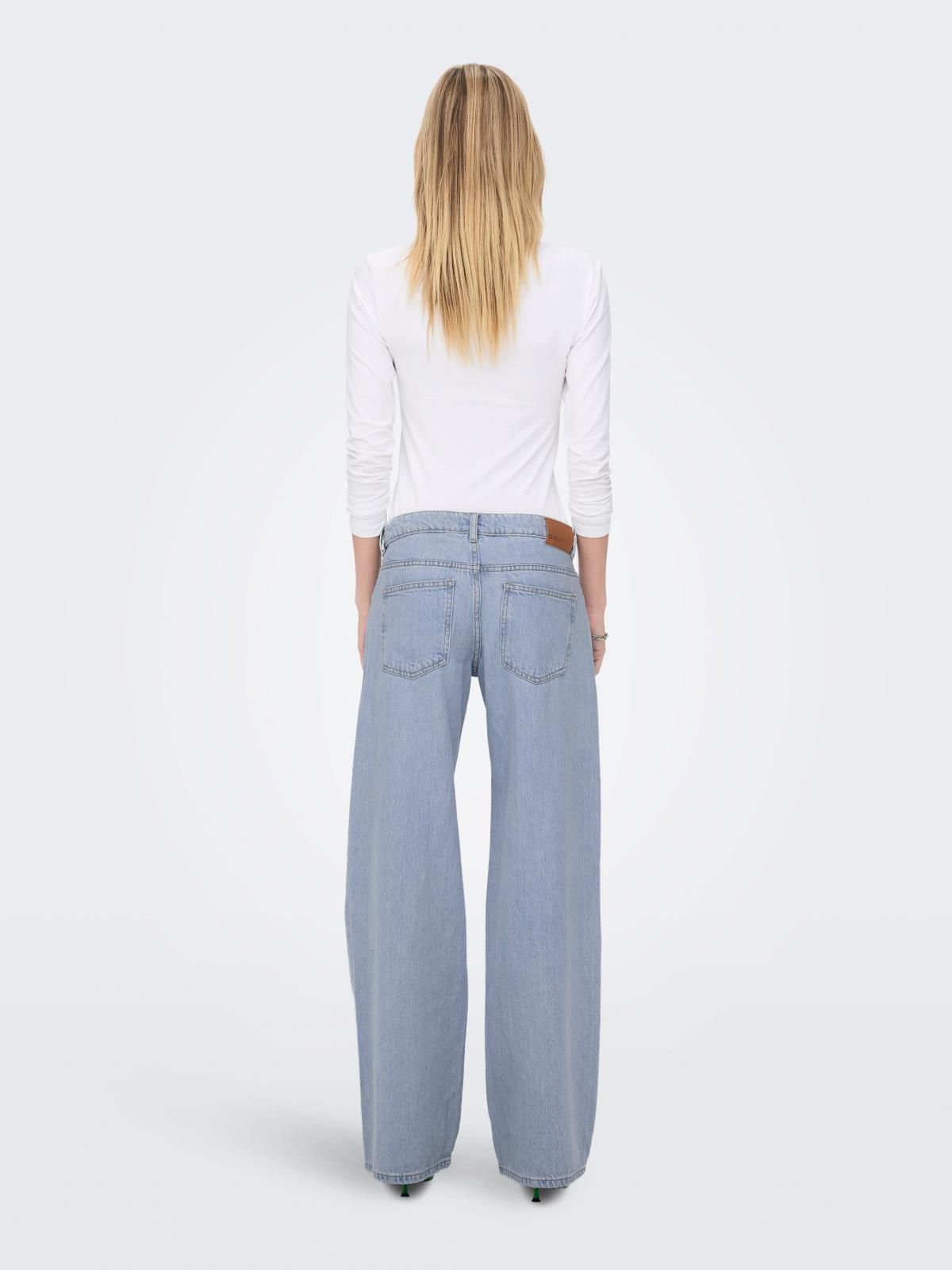 온리 트렌디 로우웨이스트 와이드핏 데님 팬츠 15287525_2116 BLUE / LIGHT BLUE DENIM - 상세 이미지 2