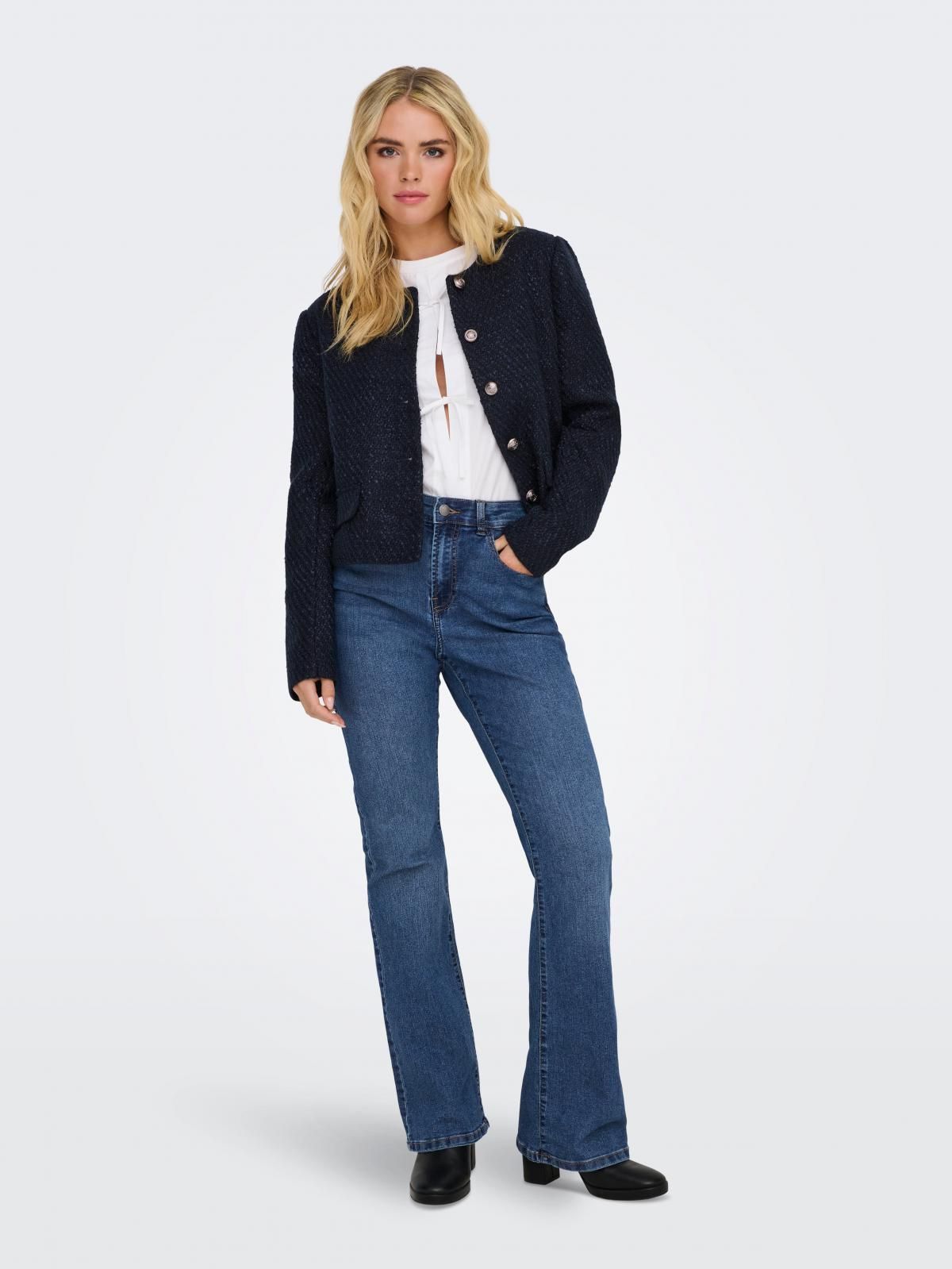 제이디와이 부츠컷 데님 하이웨이스트 청바지 15325841_2115 BLUE / MEDIUM BLUE DENIM - 상세 이미지 5