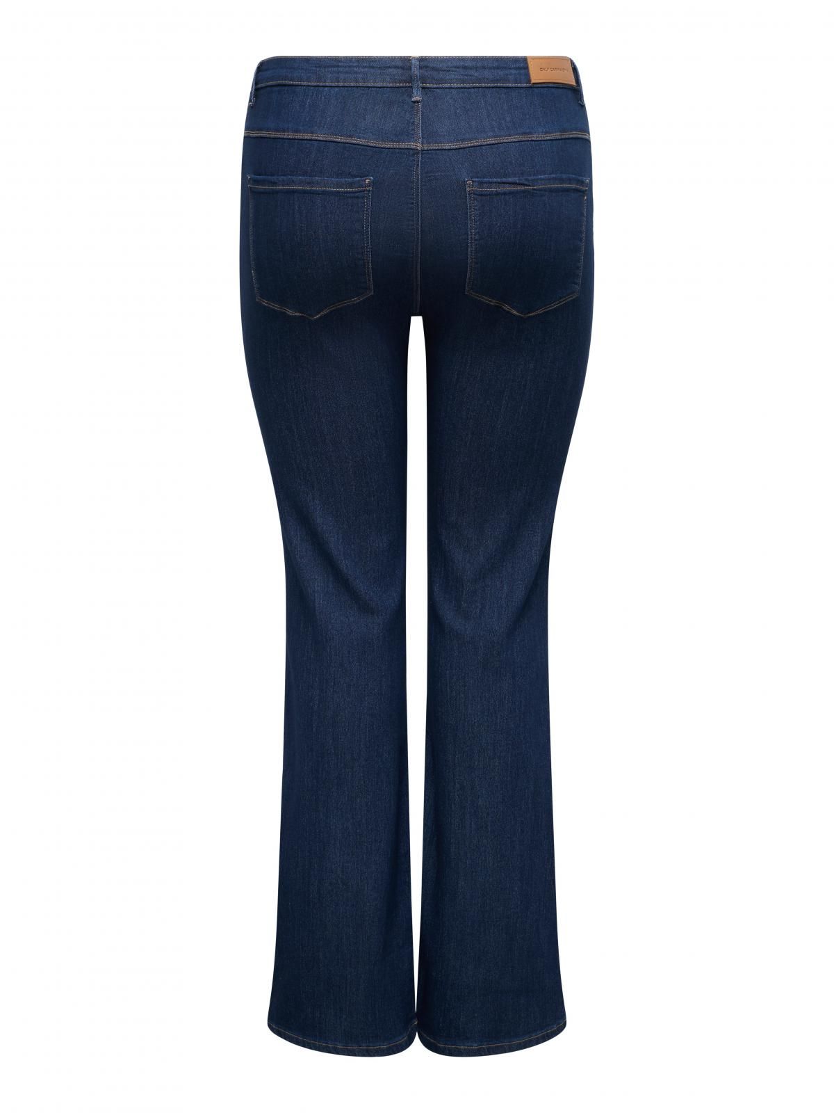 온리 하이웨이스트 플레어핏 데님 진청 청바지 15361417_2114 BLUE / DARK BLUE DENIM - 상세 이미지 4