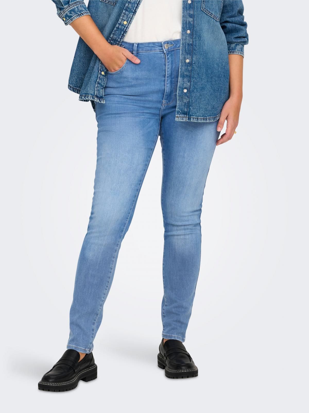 온리 연청 하이웨이스트 스키니핏 데님 팬츠 15313912_2116 BLUE / LIGHT BLUE DENIM - 상품 이미지