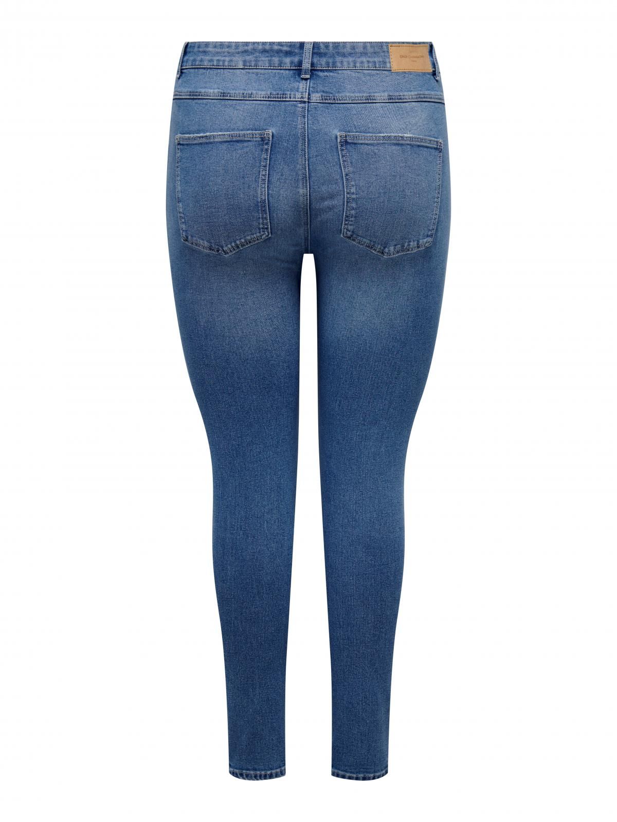 온리 플러스사이즈 하이웨이스트 스키니핏 진 15310450_2116 BLUE / LIGHT BLUE DENIM - 상세 이미지 4