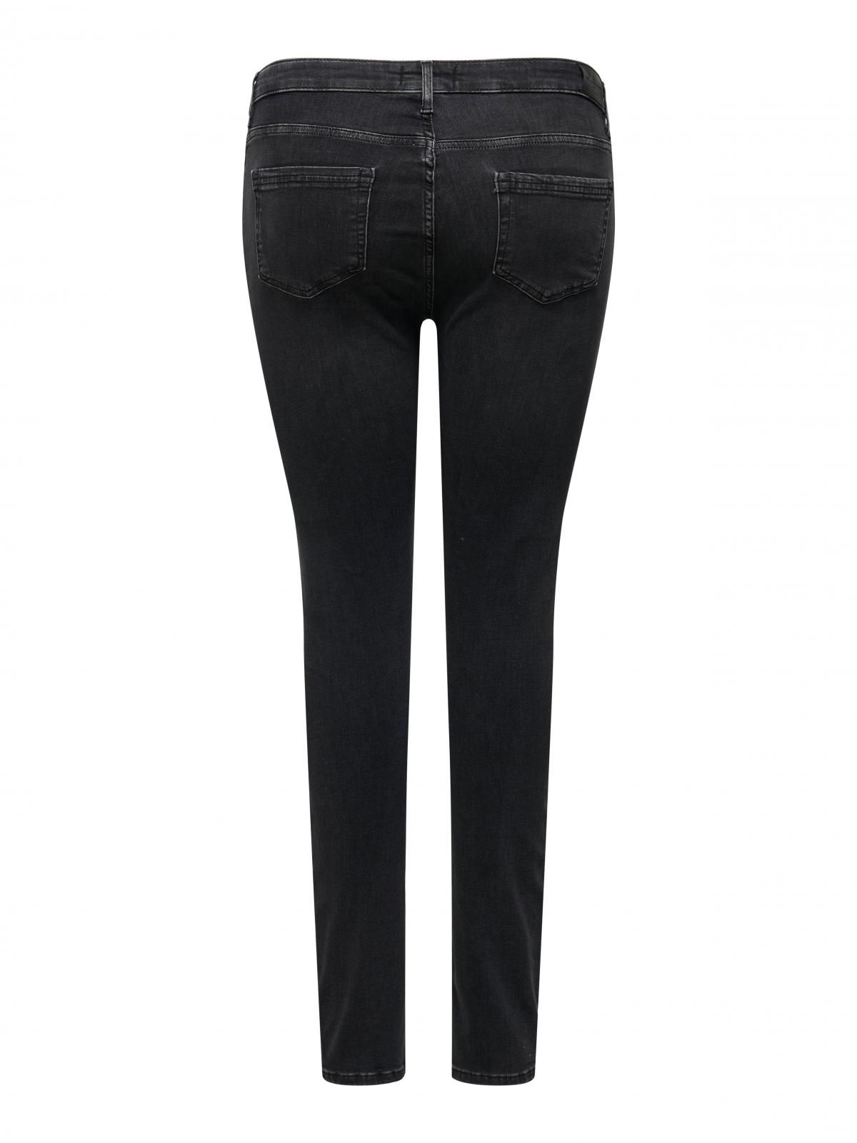 온리 미드웨이스트 흑청 스키니핏 데님 팬츠 15326467_8183 BLACK / WASHED BLACK - 상세 이미지 4