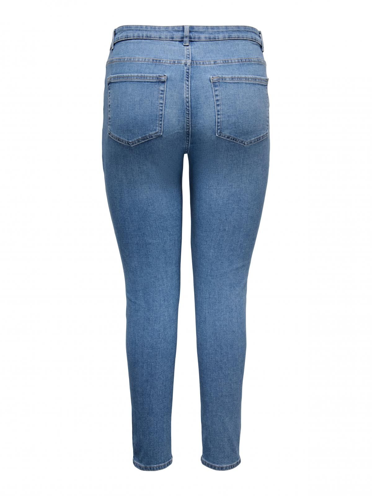 온리 플러스사이즈 데님 스키니핏 청바지 15355014_2116 BLUE / LIGHT BLUE DENIM - 상세 이미지 4