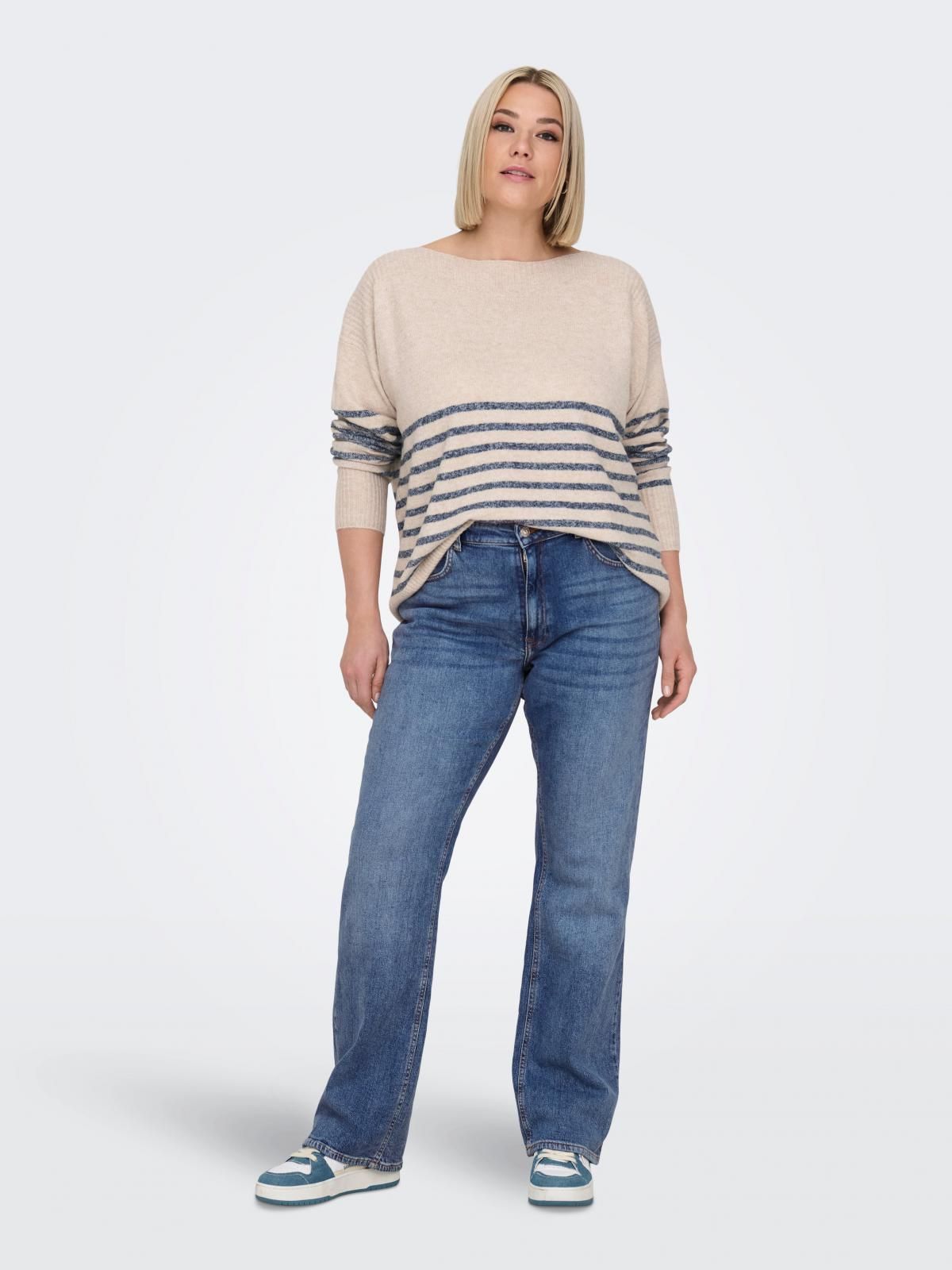 온리 데님 미드웨이스트 부츠컷 진 15315652_2115 BLUE / MEDIUM BLUE DENIM - 상세 이미지 5