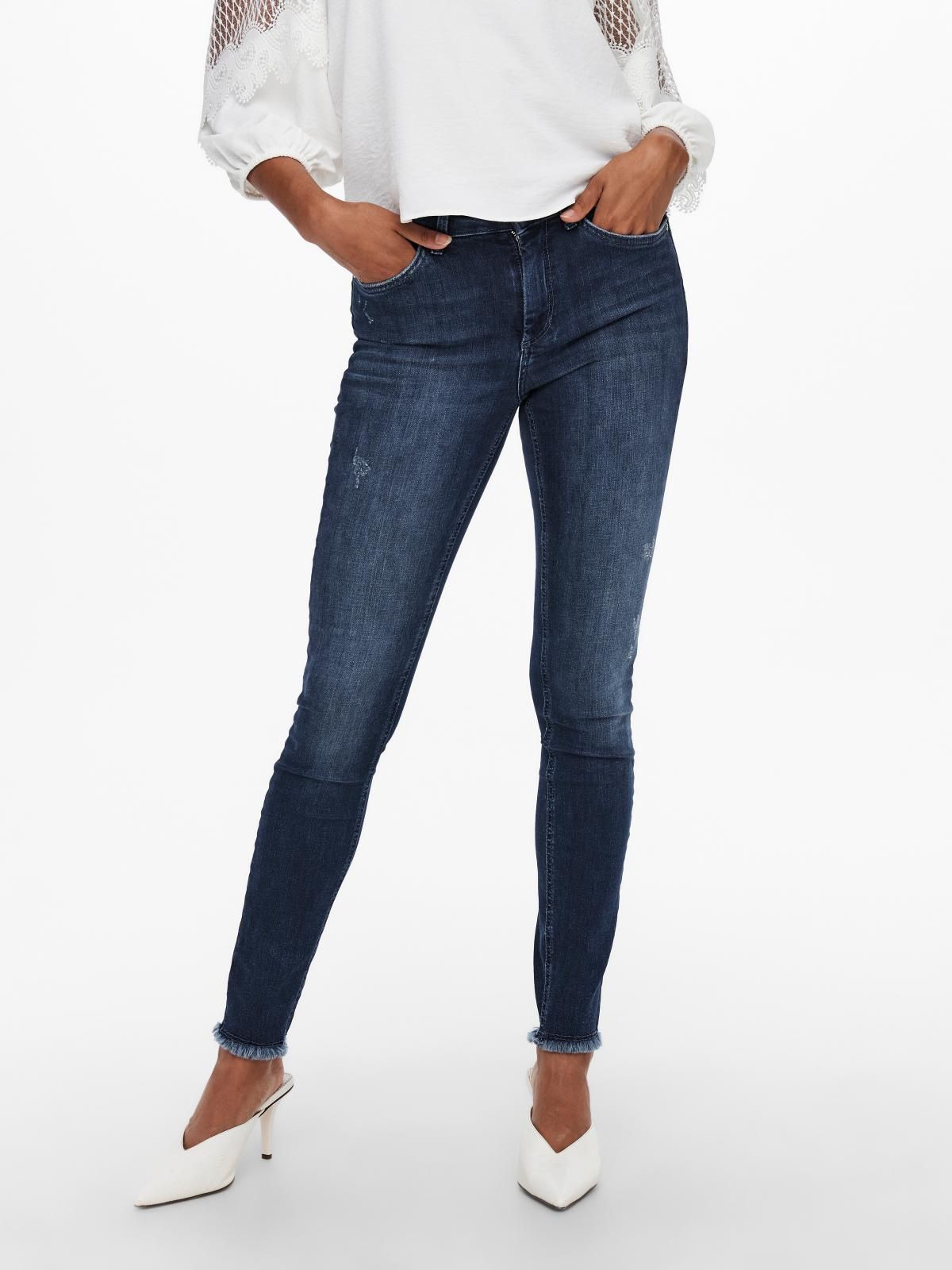 온리 데님 미드웨이스트 스키니핏 청바지 15234798_2114 BLUE / DARK BLUE DENIM - 메인 이미지