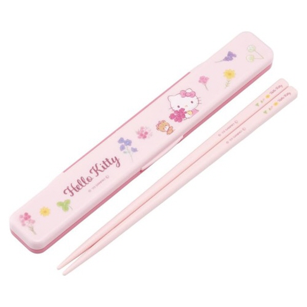 헬로키티 플라워리스 무소음 젓가락세트 18cm - 상품 이미지