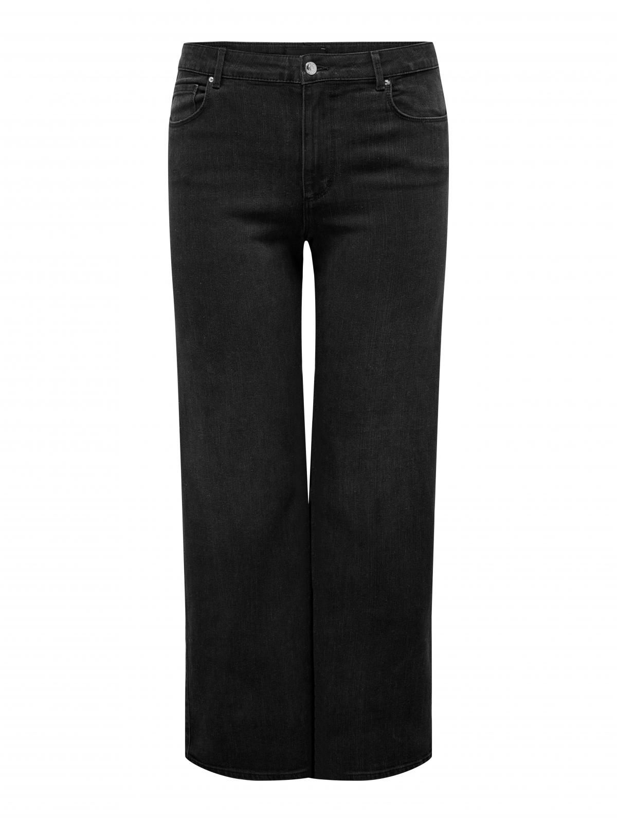 온리 빅사이즈 하이웨이스트 와이드 데님 팬츠 15353147_8183 BLACK / WASHED BLACK - 상세 이미지 3