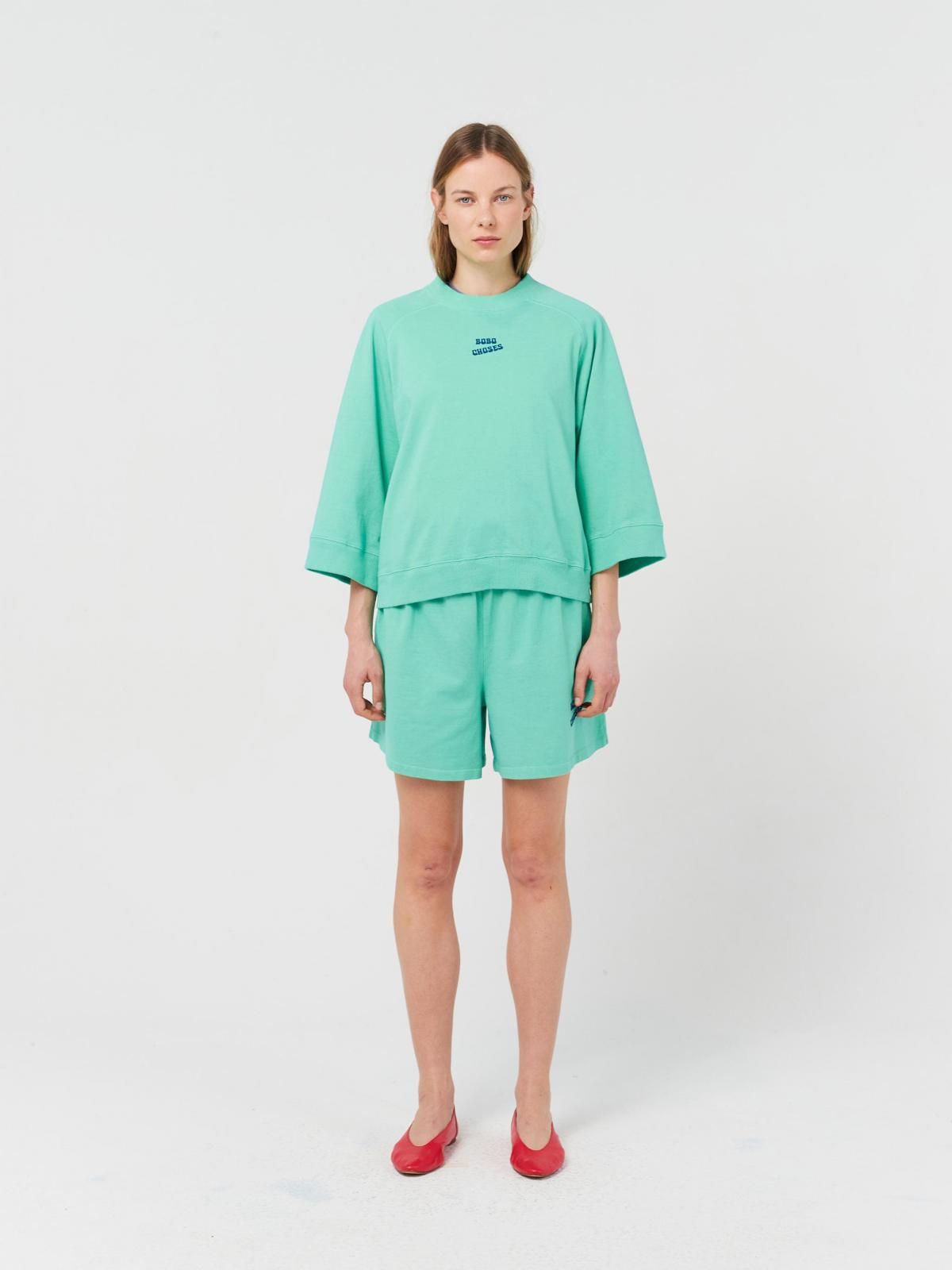 보보쇼즈 박시핏 라운드넥 반팔 티셔츠 민트 124TD002 ONE COLOR - 상세 이미지 4