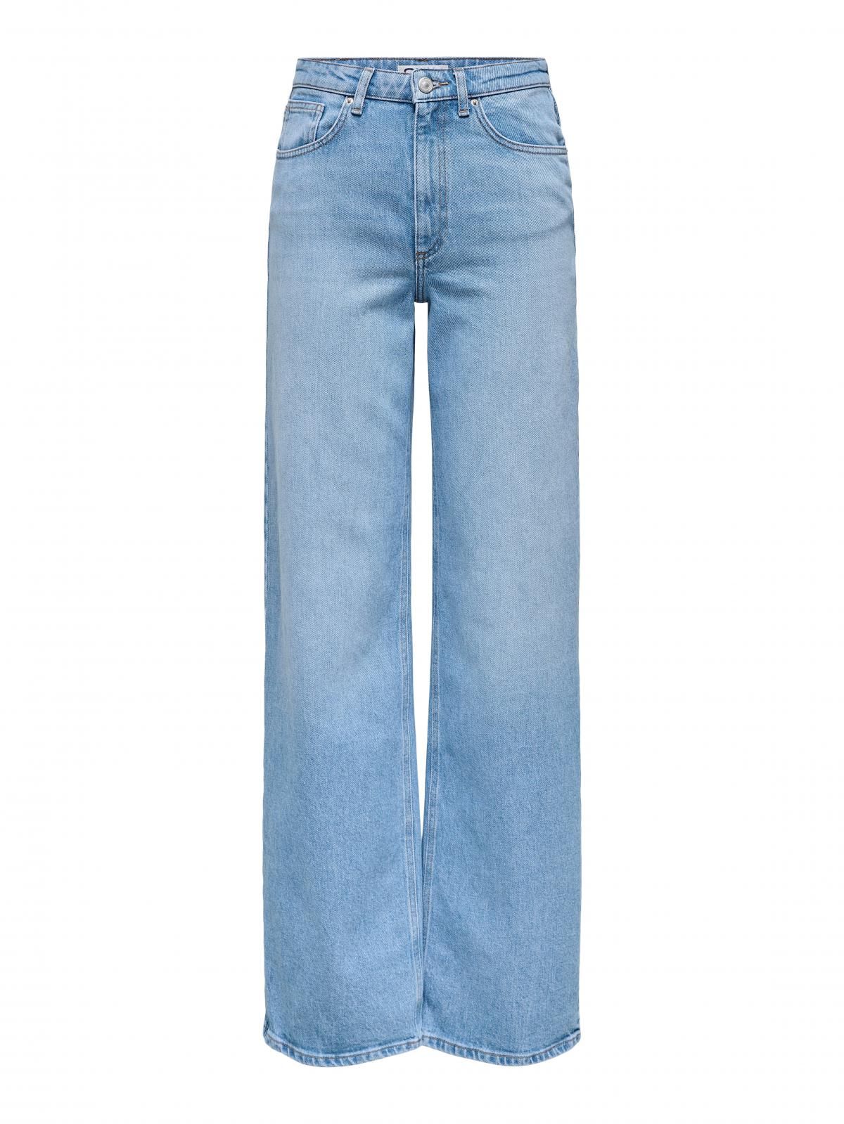 온리 하이웨이스트 와이드핏 데님 팬츠 15345249_2116 BLUE / LIGHT BLUE DENIM - 상세 이미지 3