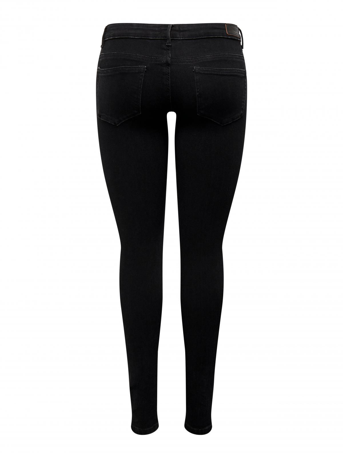 온리 로우웨이스트 스키니핏 블랙 데님 팬츠 15370815_2103 BLACK / BLACK DENIM - 상세 이미지 4