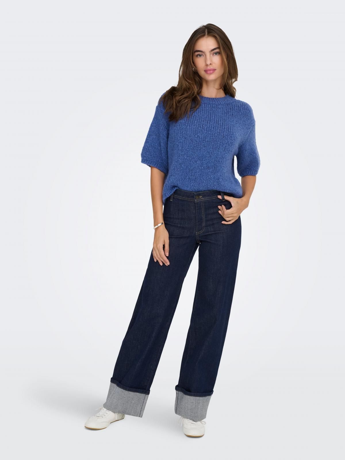 제이디와이 미드웨이스트 와이드핏 청바지 15355528_2114 BLUE / DARK BLUE DENIM - 상세 이미지 5