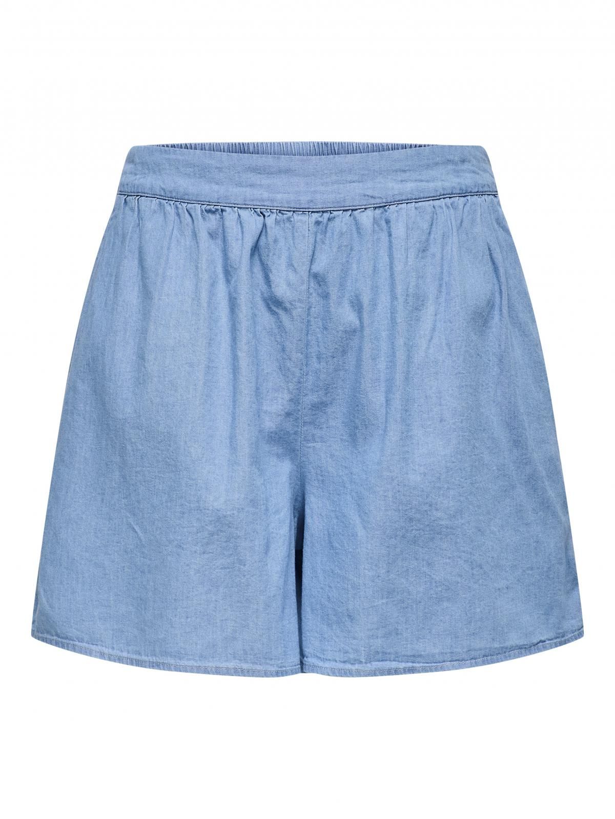 온리 라이트 데님 레귤러핏 밴딩 숏팬츠 15343206_2116 BLUE / LIGHT BLUE DENIM - 상세 이미지 3
