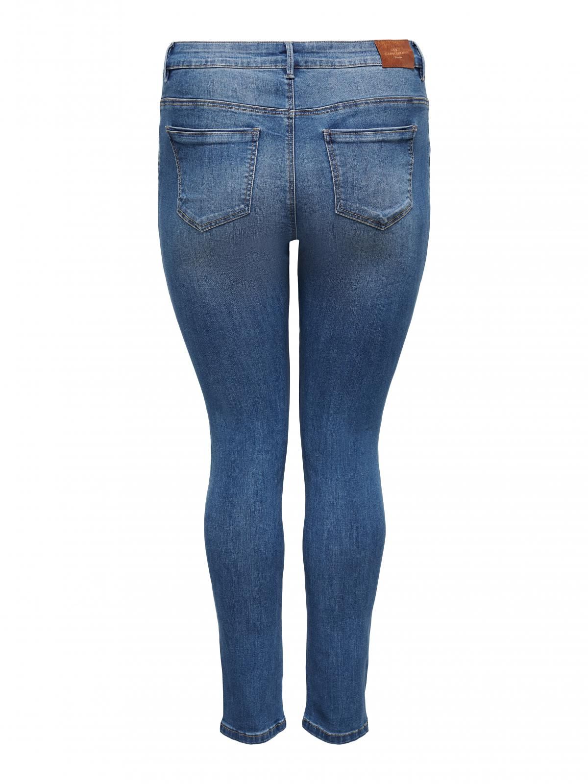 온리 빅사이즈 미드웨이스트 스키니핏 진 15233370_2115 BLUE / MEDIUM BLUE DENIM - 상세 이미지 4