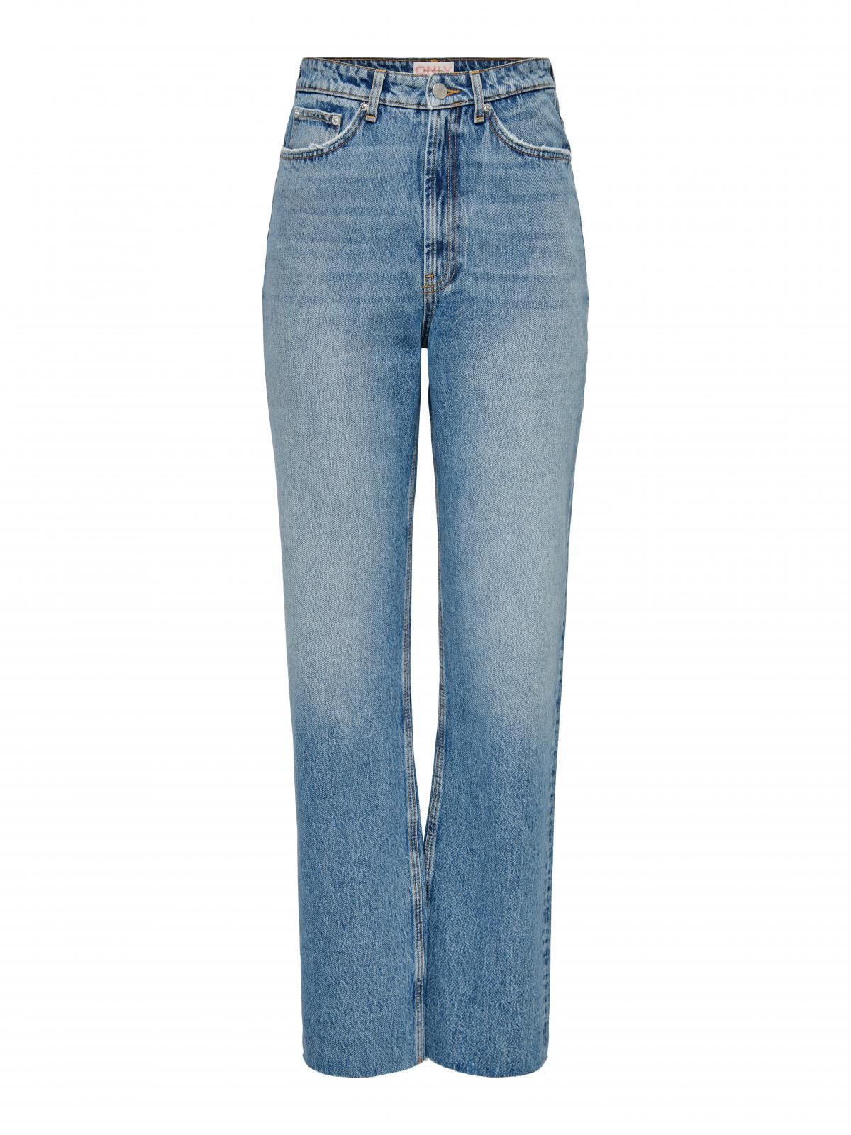 온리 하이웨이스트 스트레이트핏 데님 청바지 15315031_2115 BLUE / MEDIUM BLUE DENIM - 상세 이미지 3