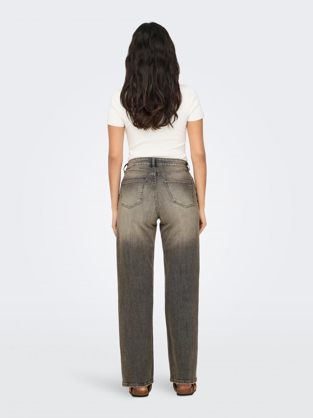 온리 하이웨이스트 워싱 와이드핏 데님 팬츠 15333857_3601_1142730 GREY / GREY DENIM - 상세 이미지 2