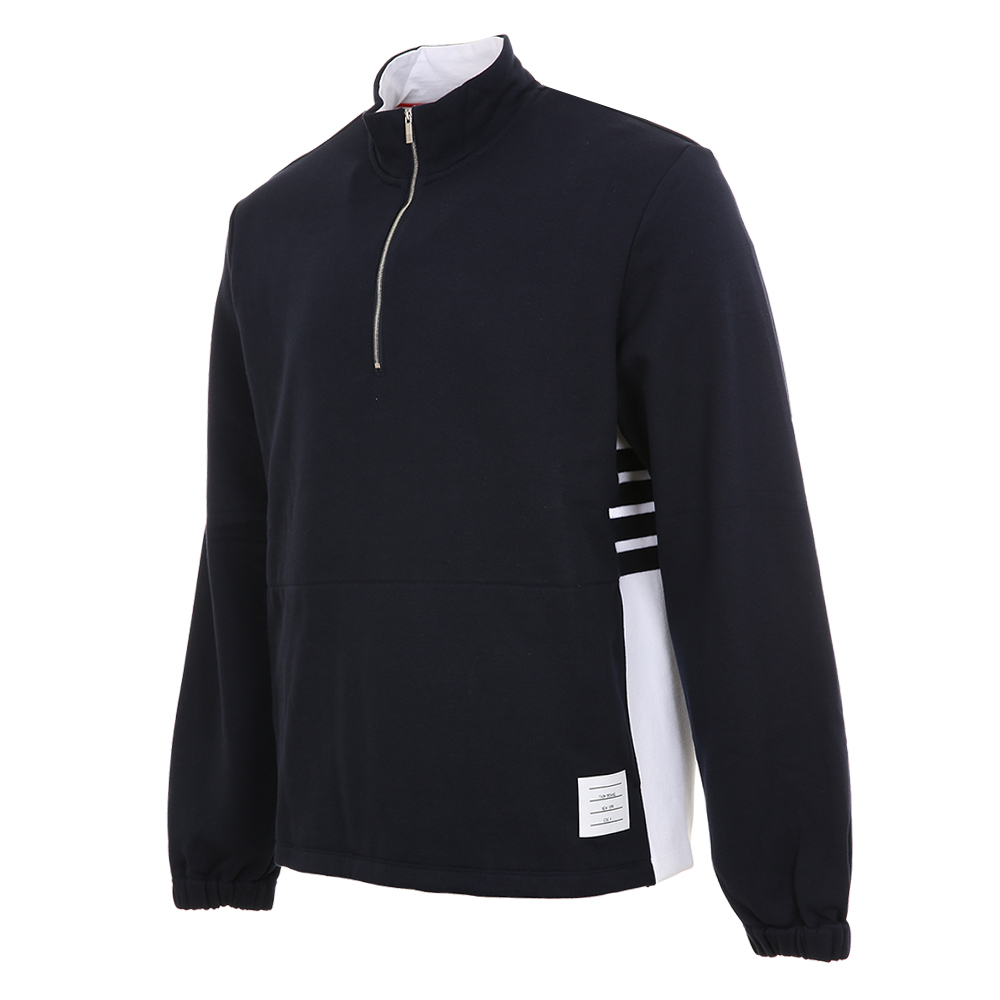 톰브라운 하프집업 네이비 맨투맨 MJT503A 03037 415 (2025 S/S) - 상세 이미지 2